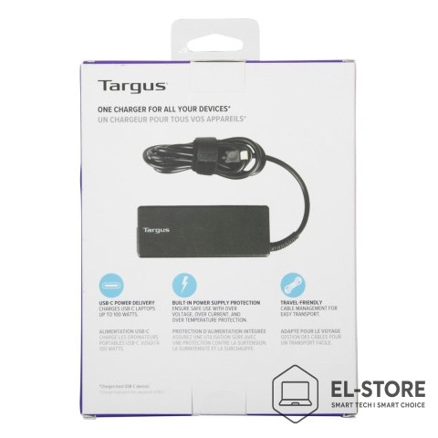 Targus Targus APA108EU adapter zasilający/ inwentor Wewnętrzna 100 W Czarny
