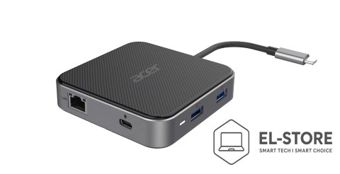 Acer Hub wielofunkcyjny ACER 7in1 USB4 8k Multi Display Hub 1xHDMI/1xDP/2xUSB3.2/USB-C/RJ45/Audi