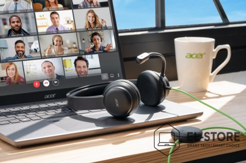 Acer Konferencyjny zestaw słuchawkowy Acer z mikrofonem, USB typu A, Czarny