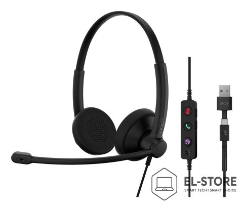 EPOS Słuchawki nauszne przewodowe EPOS IMPACT 100 MS Stereo USB-C + USB-A