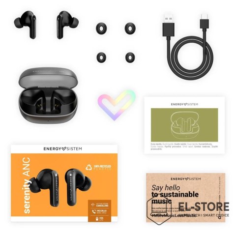 Energy Sistem Słuchawki bezprzewodowe Energy Sistem True Wireless Serenity ANC z mikrofonem i Bluetooth, kolor: Space