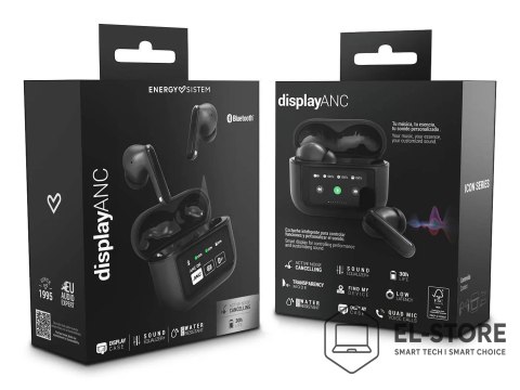 Energy Sistem Słuchawki dokanałowe Energy Sistem True Wireless Earphones Icon Series z mikrofonem, Bluetooth, Graphite, ANC