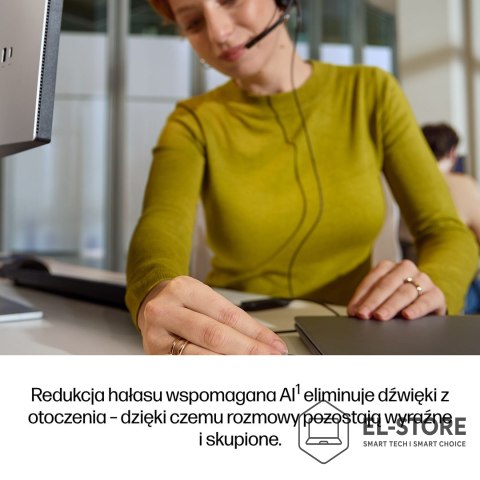 Hewlett-Packard Słuchawki przewodowe HP Poly Mission 415 Monaural USB Wired Headset Classic