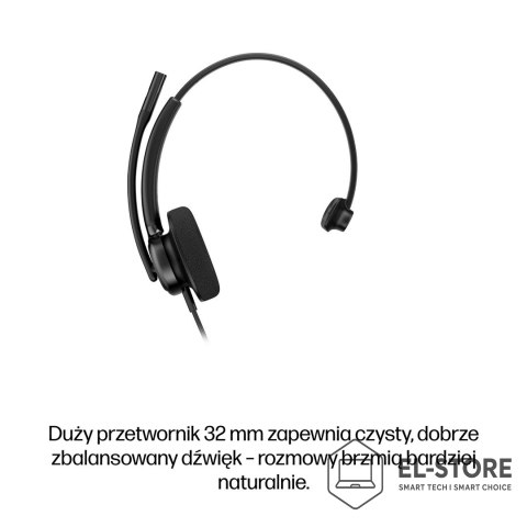 Hewlett-Packard Słuchawki przewodowe HP Poly Mission 415 Monaural USB Wired Headset Classic