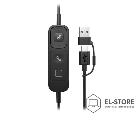 Hewlett-Packard Słuchawki przewodowe HP Poly Mission 425 Stereo USB Wired Headset