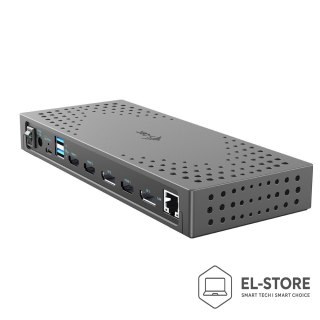 I-Tec I-tec CATRIPLE4KDOCKPD2 stacja dokująca Przewodowa USB 3.2 Gen 2 (3.1 Gen 2) Type-C Szary