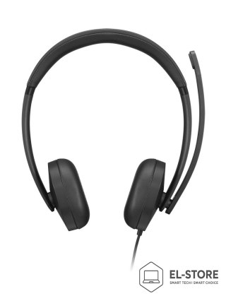 Lenovo Przewodowy zestaw słuchawkowy VoIP Lenovo 5000 z mikrofonem, USB A/C, Czarny