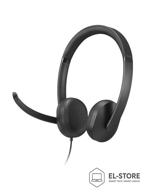 Lenovo Przewodowy zestaw słuchawkowy VoIP Lenovo 5000 z mikrofonem, USB A/C, Czarny