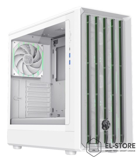 No name GameMax CLAW 460 WH Midi Tower Biały