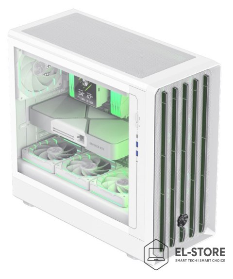 No name GameMax CLAW 460 WH Midi Tower Biały
