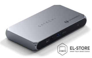 No name Satechi Thunderbolt 4 Slim Hub Pro - hub USB-C (port DC 20V, USB 3.2 Gen 2 Data Port, 3x port Thunderbolt 4) (space gray)