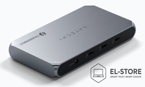 No name Satechi Thunderbolt 4 Slim Hub Pro - hub USB-C (port DC 20V, USB 3.2 Gen 2 Data Port, 3x port Thunderbolt 4) (space gray)