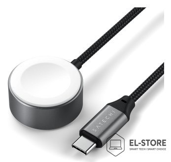 No name Satechi USB-C Fast Charging Cable - kabel ładujący USB-C do Apple Watch, 5W 20 cm (space gray)