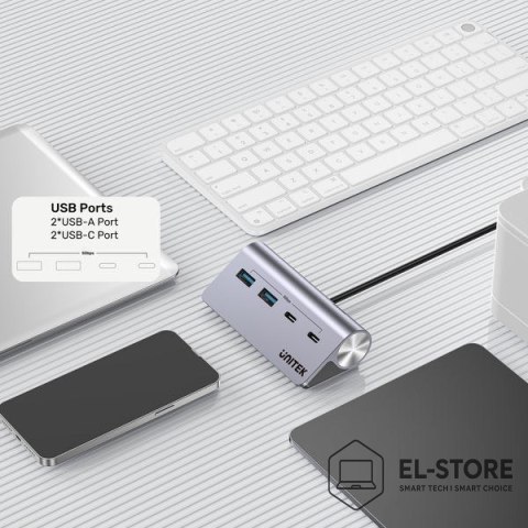 UNITEK UNITEK HUB ALUMINIOWY USB-A/C 2X USBA 2X USBC 5GBP