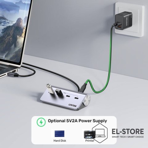 UNITEK UNITEK HUB ALUMINIOWY USB-A/C 2X USBA 2X USBC 5GBP