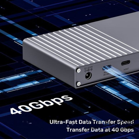 UNITEK Unitek Potrójna stacja dokująca USB4 40Gb/s,zasilacz 120W