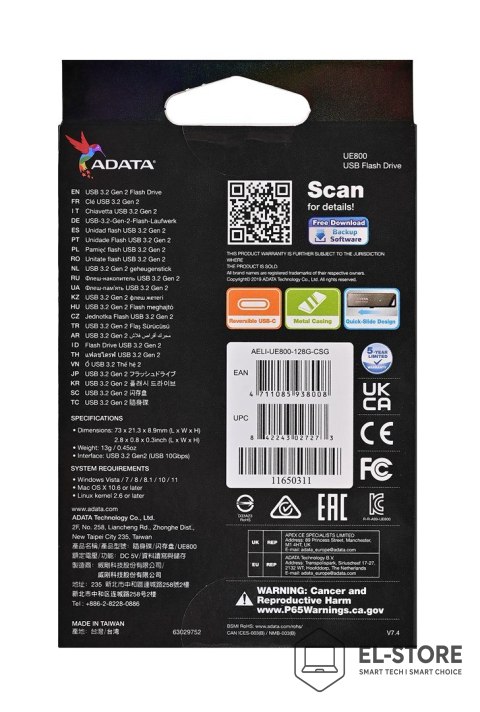 ADATA ADATA pendrive Dashdrive Elite UE800 128 GB