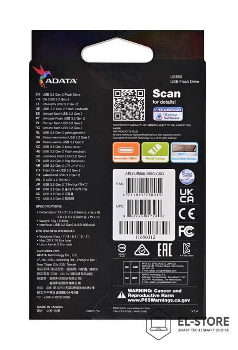 ADATA ADATA pendrive Dashdrive Elite UE800 256 GB