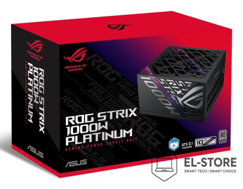 ASUS ASUS ROG STRIX-1000P-GAMING moduł zasilaczy 1000 W 20+4 pin ATX ATX Czarny, Srebrny