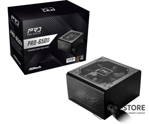 Asrock Asrock PRO-650B moduł zasilaczy 650 W 24-pin ATX ATX Czarny