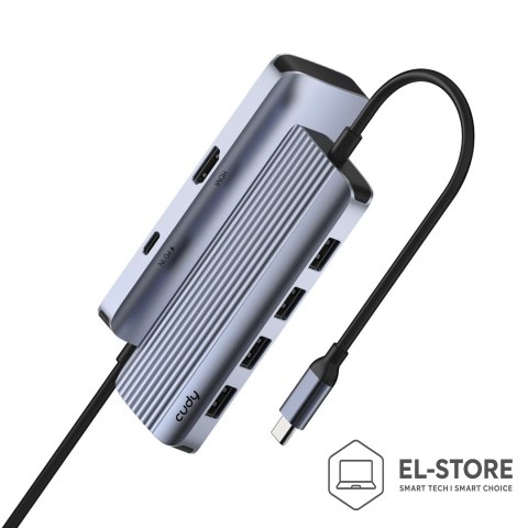 CUDY CUDY UH500 Hub USB-C 6-IN-1 z HDMI 4K