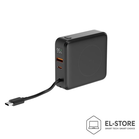 GEMBIRD GEMBIRD POWERBANK 10000 MAH, SZYBKIE ŁADOWANIE 20 W, ŁADOWANIE BEZPRZEWODOWE CZARNY
