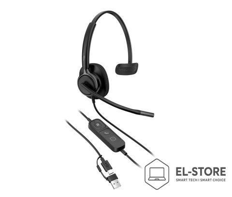 Hewlett-Packard Słuchawki przewodowe HP Poly Mission 415 Monaural USB Wired Headset Classic