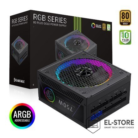 No name Gamemax PSU | RGB 750G | 750 W | Gold | Full Modular