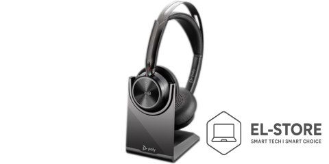 POLY Słuchawki Poly Voyager Focus 2-M USB-C-C Headset USB-C/A Adapter Charging Stand No localization Retail Packaging