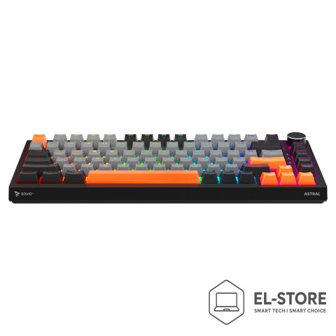 SAVIO SAVIO KLAWIATURA MAGNETYCZNA ASTRAL BLACK OUTEMU WHITE JADE RGB 3 KOLORY KEYCAPÓW