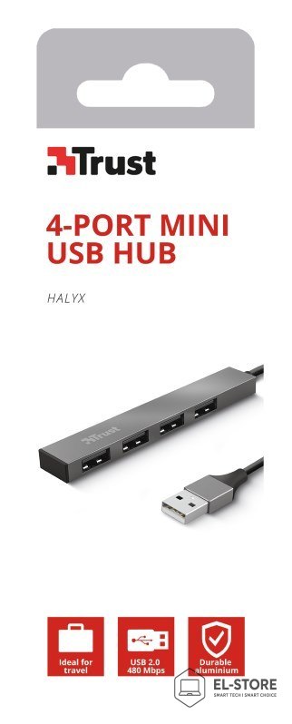 Trust HUB USB TRUST Halyx 4-portowy Mini USB