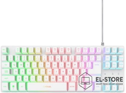 Trust Klawiatura TKL Trust GXT 833W Thado White