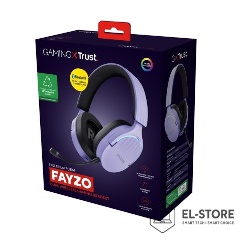 Trust Słuchawki gamingowe Trust GXT 491P FAYZO WIRELESS Purple