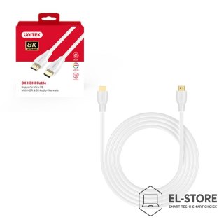 UNITEK UNITEK KABEL HDMI 2.1 8K HDR BIAŁY 2M