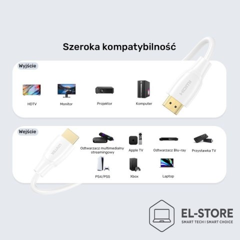 UNITEK UNITEK KABEL HDMI 2.1 8K HDR BIAŁY 2M