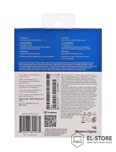 WD SSD WD Blue 4TB SATA WDS400T3B0A