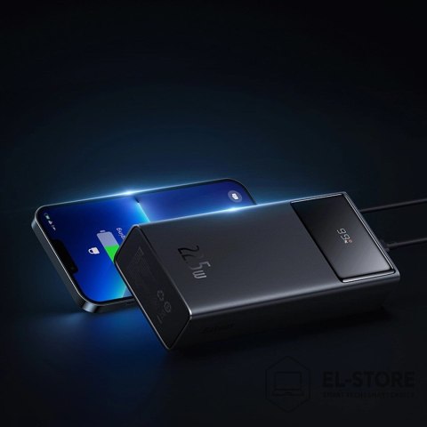 Baseus Powerbank Baseus EnerFill FP41 30000mAh 22.5W z kablem Baseus Simple USB-A - USB-C 3A 30cm - czarny