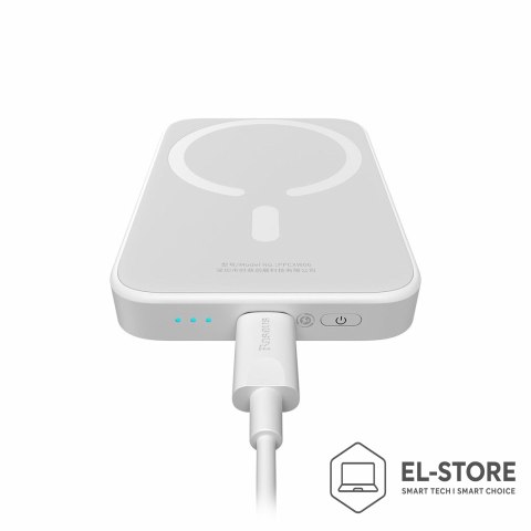 Baseus Powerbank Baseus Magnetic Mini Air PPCXM06A 6000mAh 20W z kablem Simple Series USB-C - biały