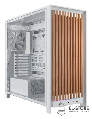 Corsair Corsair FRAME 5000D WOOD RS Midi Tower Orzech włoski, Biały