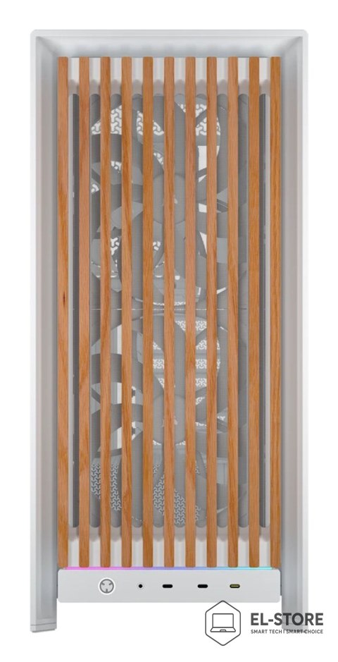 Corsair Corsair FRAME 5000D WOOD RS Midi Tower Orzech włoski, Biały