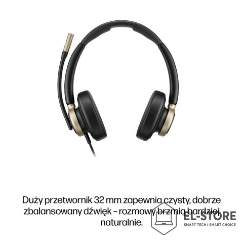 Hewlett-Packard Słuchawki przewodowe HP Poly Mission 825 Stereo USB Wired Headset