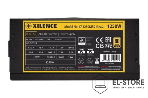 XILENCE Xilence XP1250MR9.2 moduł zasilaczy 1250 W 20+4 pin ATX ATX Czarny, Czerwony