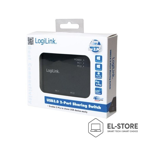 LogiLink LogiLink UA0216 huby i koncentratory USB 3.2 Gen 1 (3.1 Gen 1) Type-B 5000 Mbit/s Czarny
