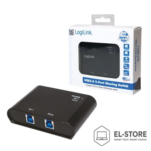 LogiLink LogiLink UA0216 huby i koncentratory USB 3.2 Gen 1 (3.1 Gen 1) Type-B 5000 Mbit/s Czarny