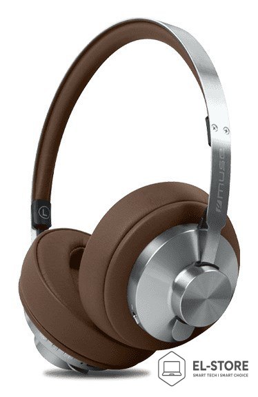 Muse Muse M-298 SBR słuchawki/zestaw słuchawkowy Przewodowy i Bezprzewodowy Opaska na głowę Połączenia/muzyka Bluetooth Brązowy, Sreb