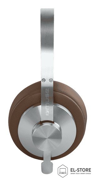 Muse Muse M-298 SBR słuchawki/zestaw słuchawkowy Przewodowy i Bezprzewodowy Opaska na głowę Połączenia/muzyka Bluetooth Brązowy, Sreb