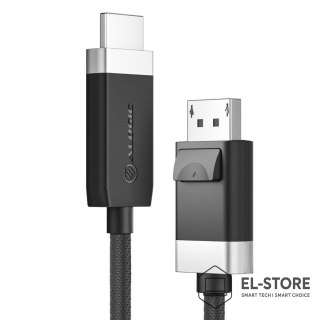 No name ALOGIC FUDPHD2-SGR adapter kablowy 2 m DisplayPort HDMI Czarny, Szary
