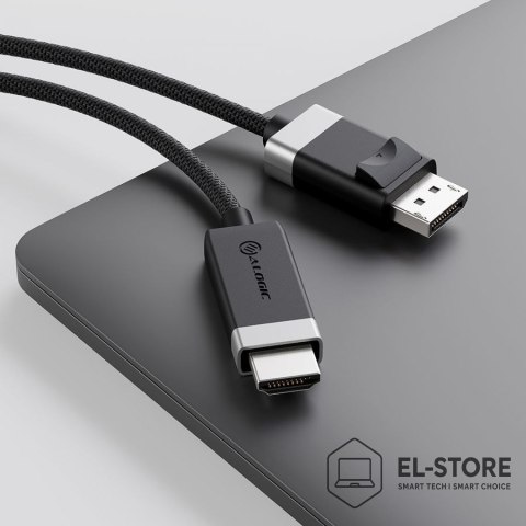 No name ALOGIC FUDPHD2-SGR adapter kablowy 2 m DisplayPort HDMI Czarny, Szary