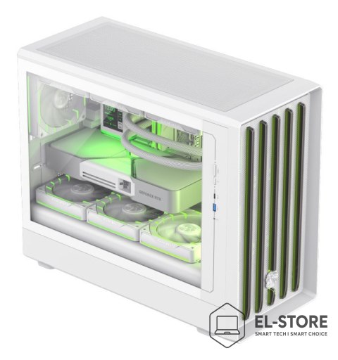 No name GameMax CLAW 360 WH Micro Tower Biały