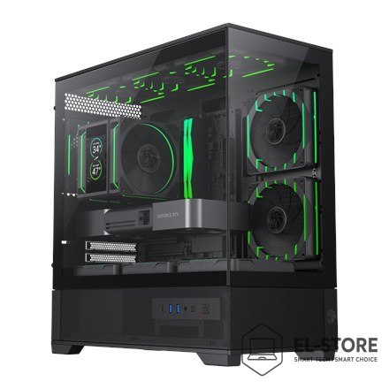 No name GameMax VISTA 2 MB Mini Tower Czarny